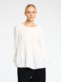 VISCOSE MÉLANGÉE BLOUSE, Snow White, highres