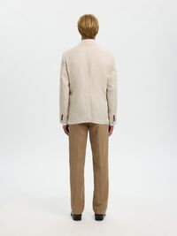REGULAR FIT LINNEN BLAZER, Oatmeal, highres
