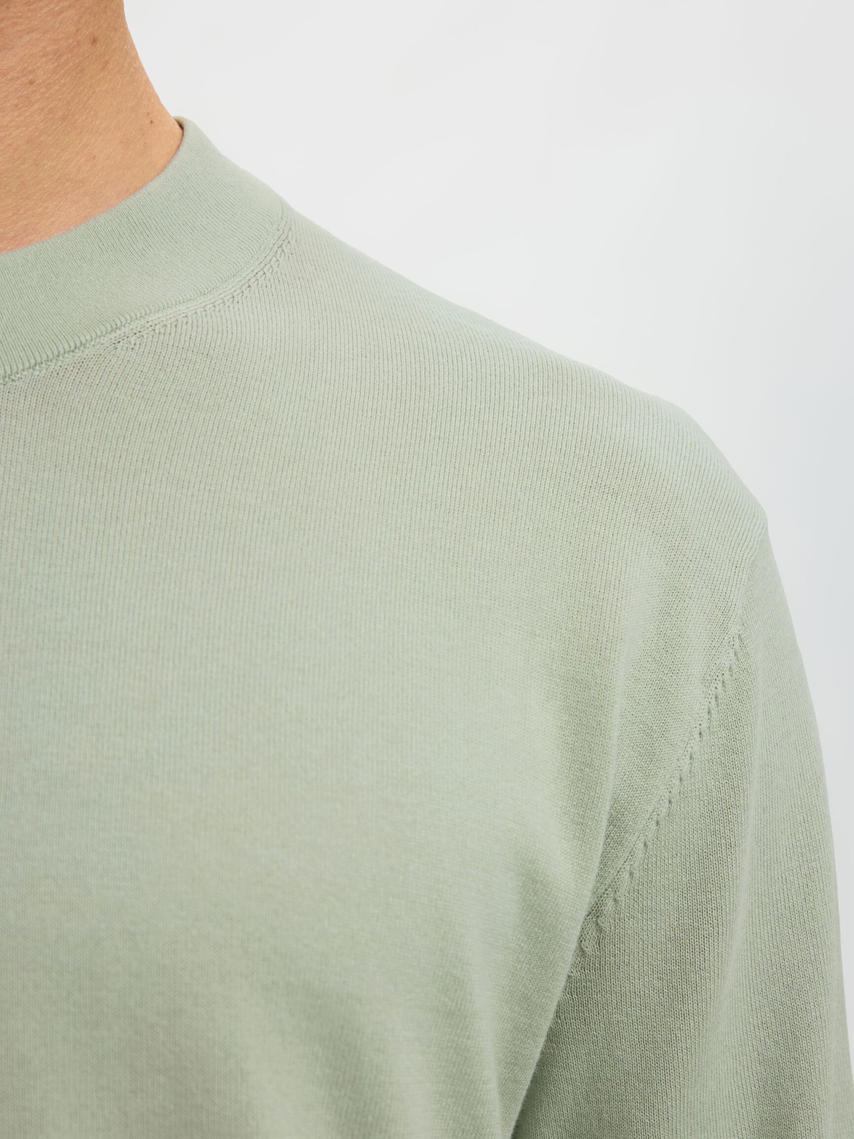 BAUMWOLL PULLOVER, Aqua Gray, highres