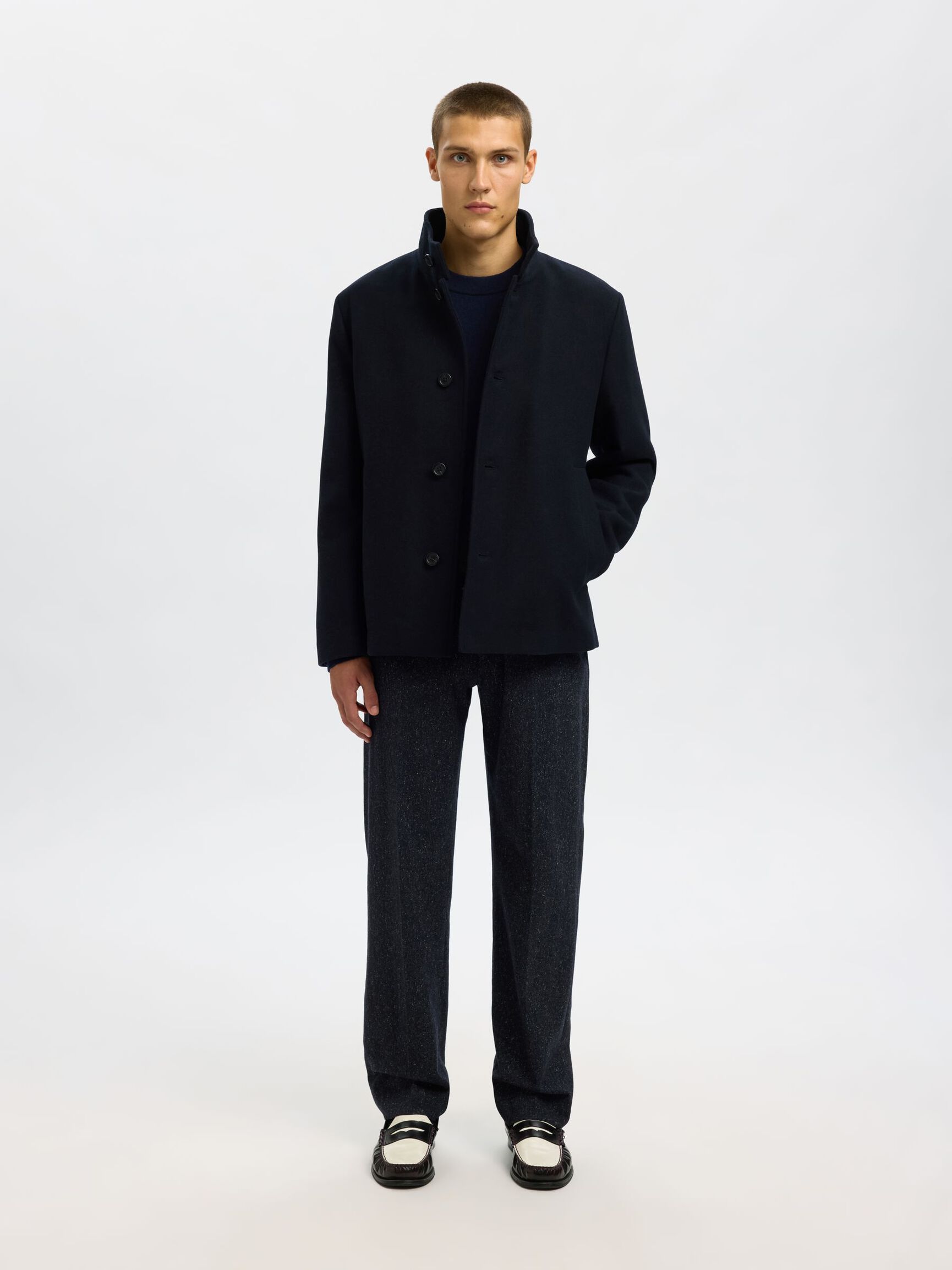 100% MERINO WOOL PULLOVER, Navy Blazer, highres