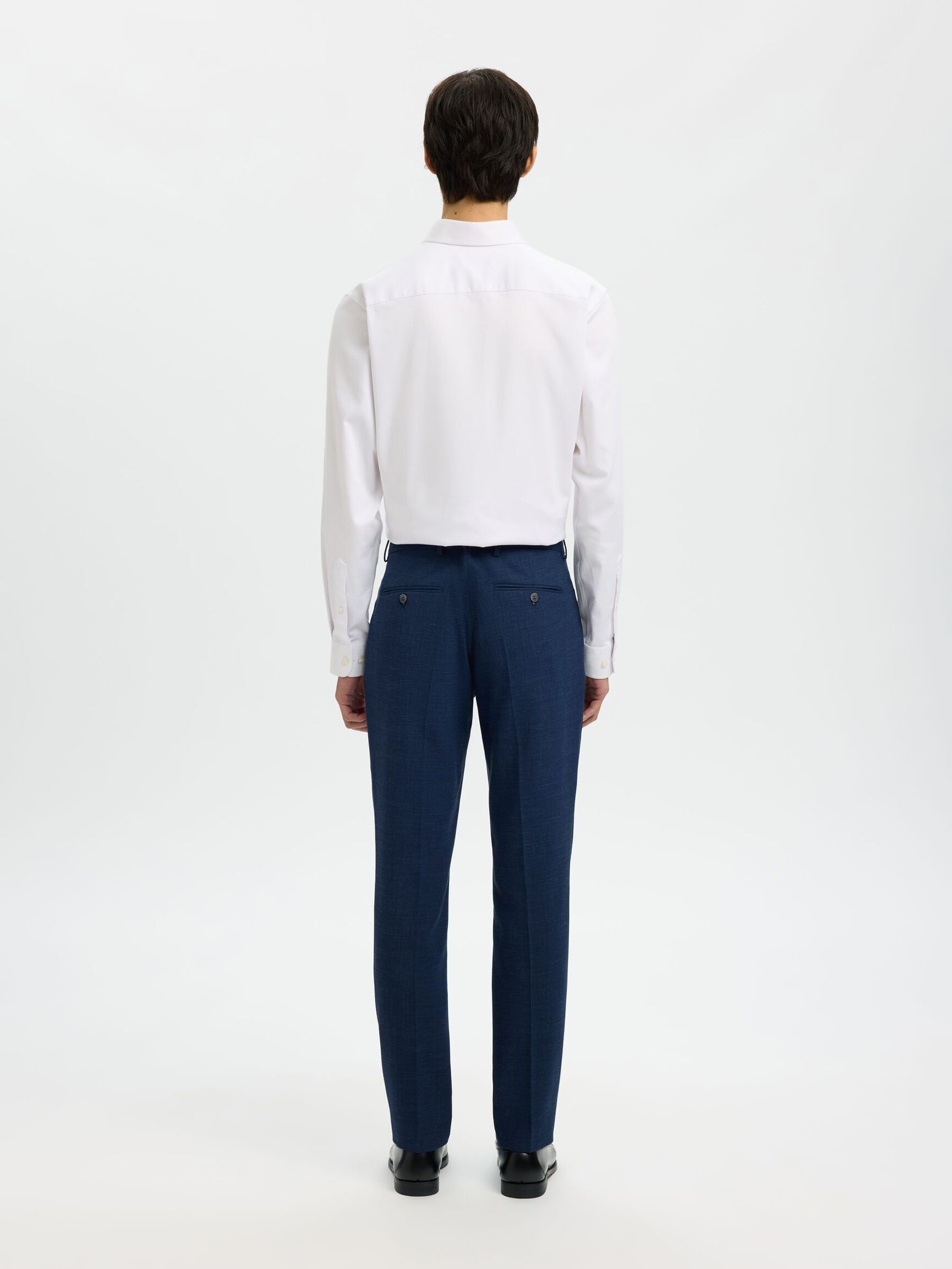 SLIM FIT SUIT TROUSERS, Dark Navy, highres