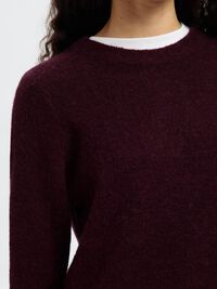 WOLLGEMISCH RÜSCHENÄRMEL PULLOVER, Fig, highres