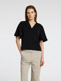 Selected KURZARM TOP MIT V-AUSSCHNITT, Black, highres - 16096373_Black_003.jpg