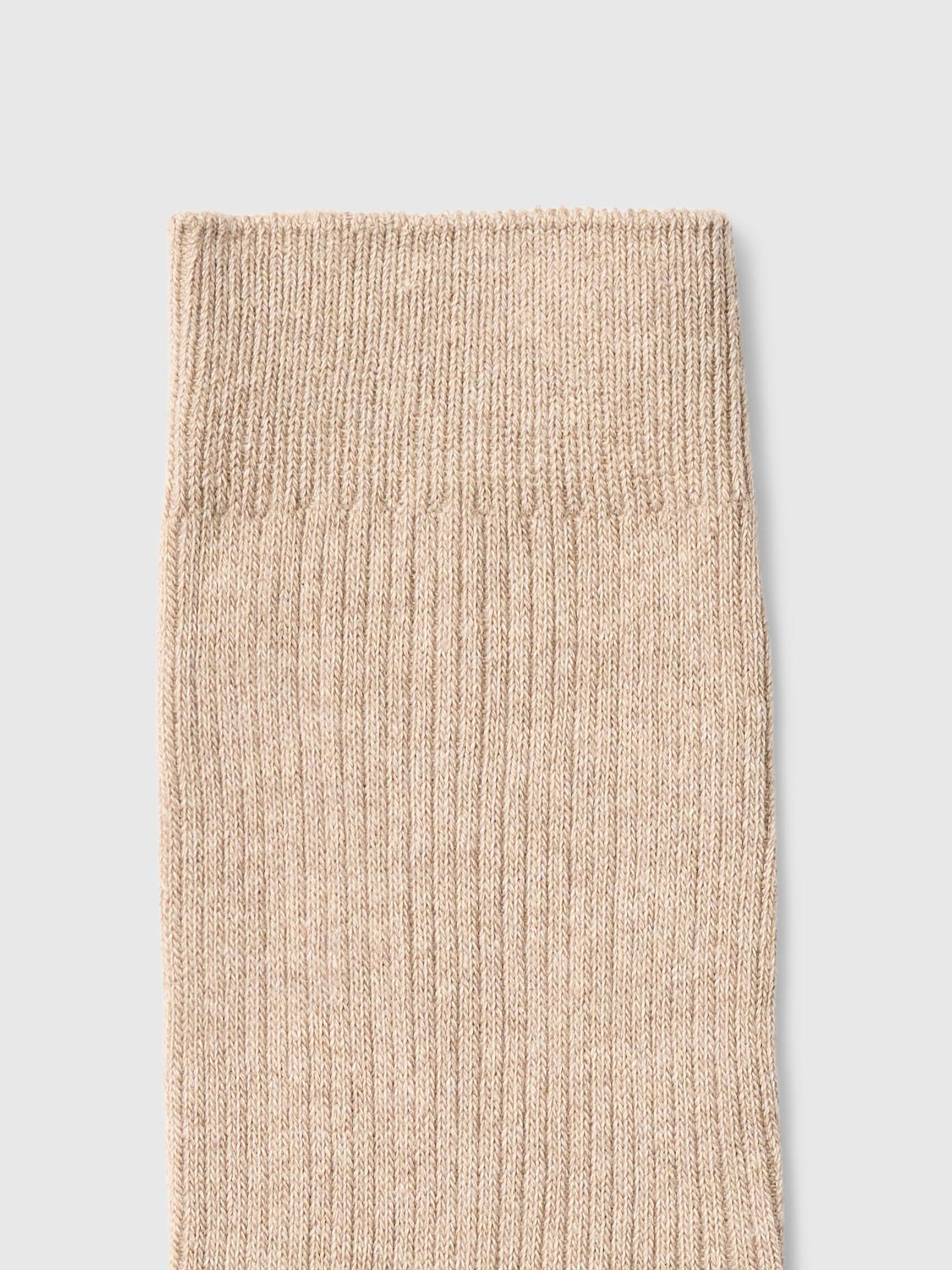 COTTON BLEND SOCKS, Sand, highres