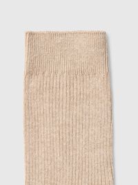 COTTON BLEND SOCKS, Sand, highres