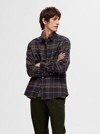 FLANNEL SHIRT, Black, highres