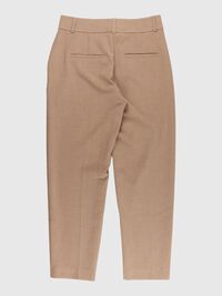 VISCOSE BLEND CROPPED TROUSERS, Camel, highres
