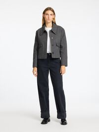 CLASSIC WOOL BLEND JACKET, Volcanic Ash, highres
