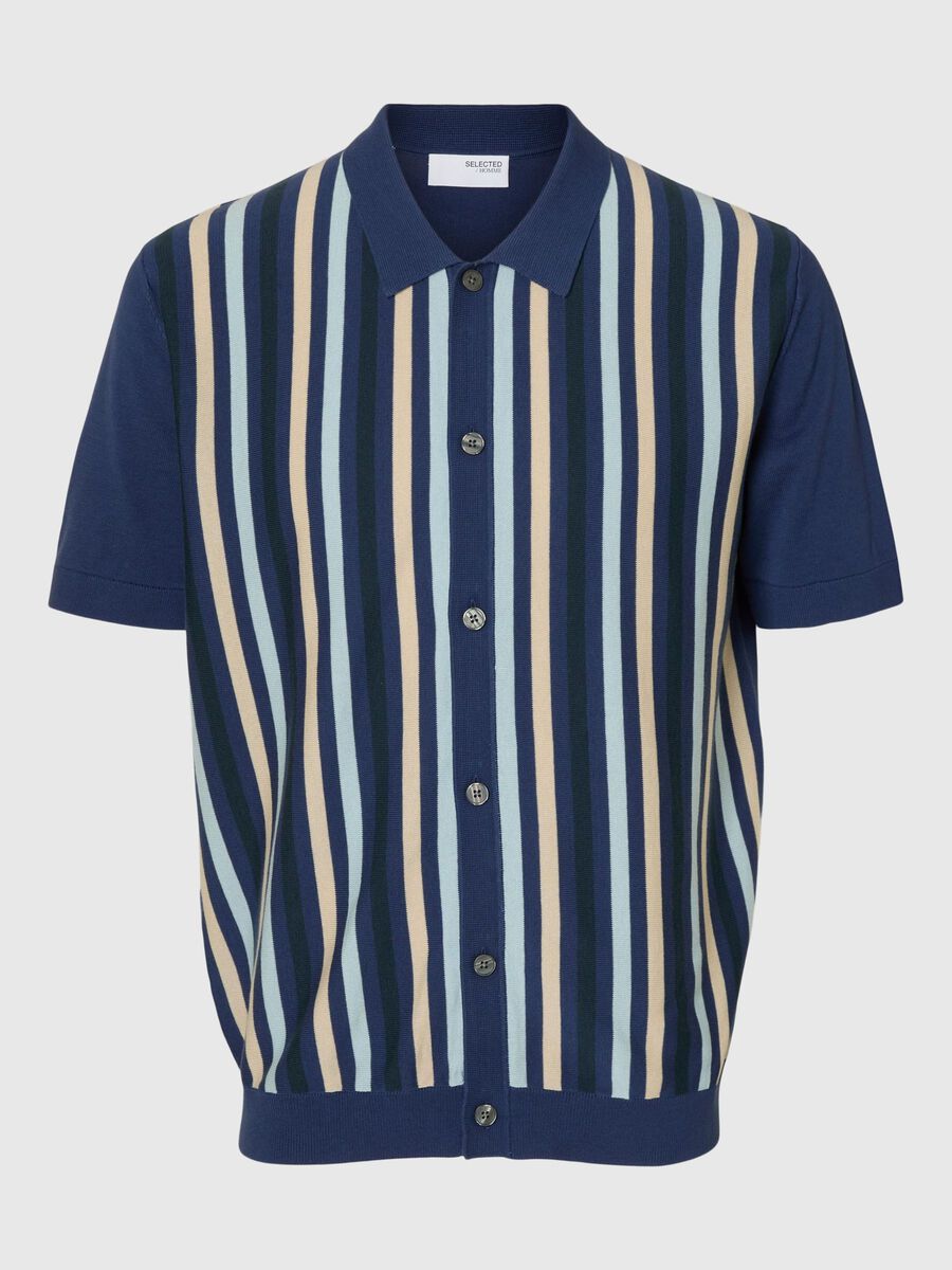 Selected REGULAR FIT STRICK POLO SHIRT, Oceana, highres - 16096371_Oceana_1166028_001.jpg