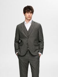 COUPE CLASSIQUE BLAZER, Grey, highres
