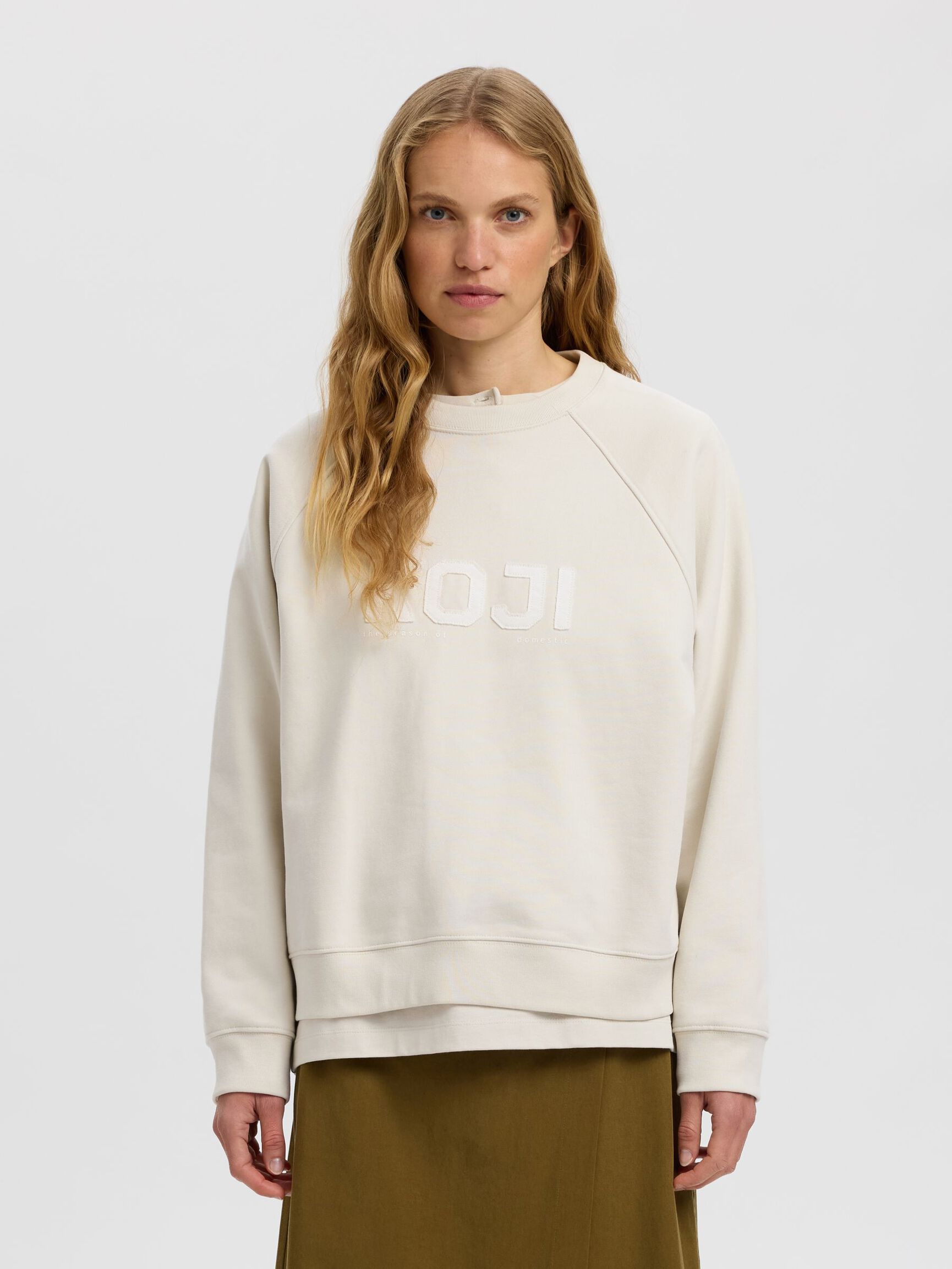 ORGANIC COTTON LONG SLEEVED SWEATSHIRT, Silver Birch, highres