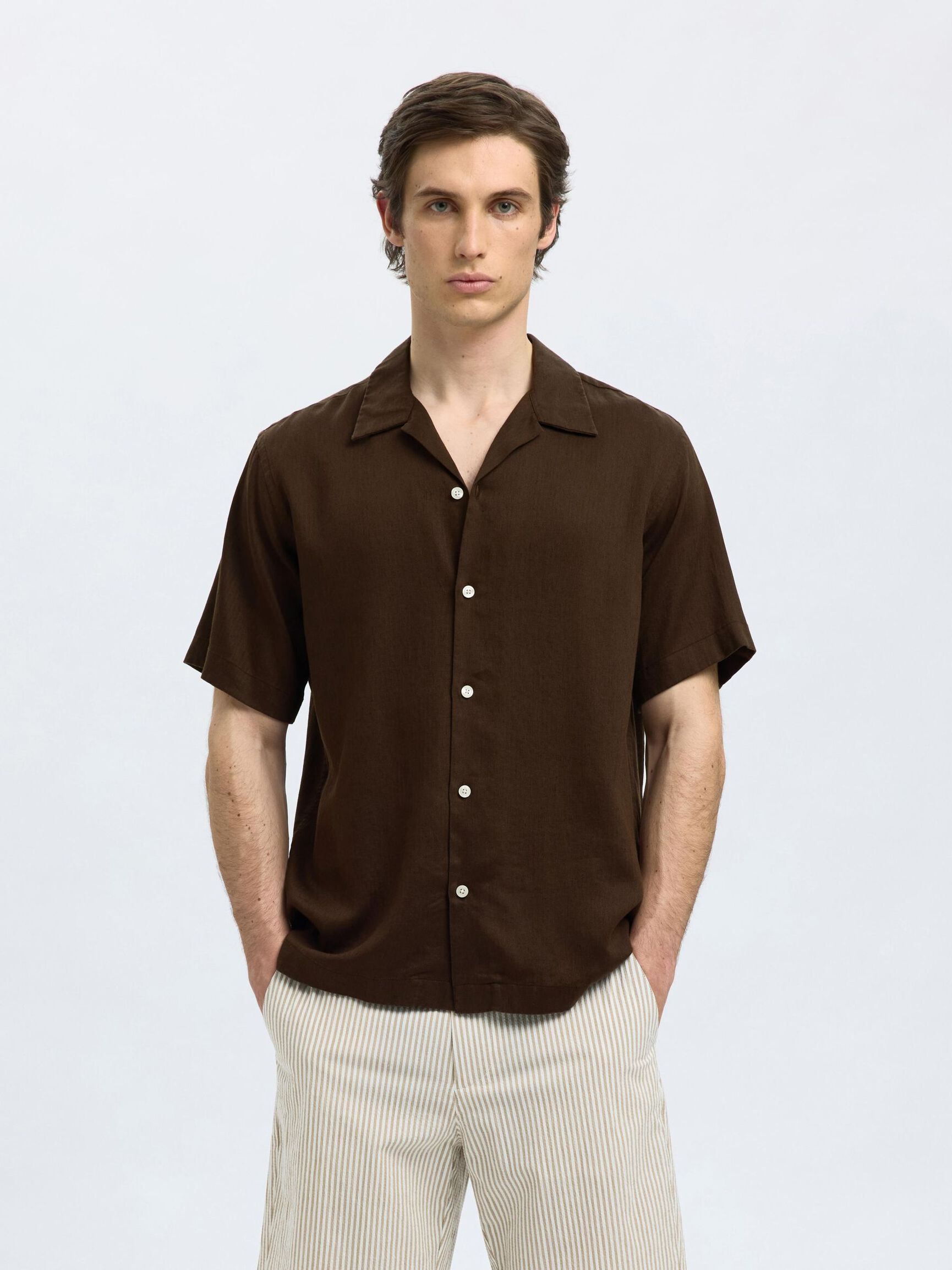 PRINTED SHORT SLEEVED SHIRT, Demitasse, highres