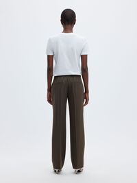 VISCOSE BLEND PINSTRIPE TROUSERS, Delicioso, highres
