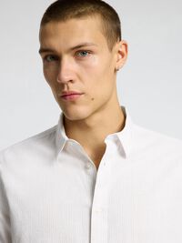 COTTON BLEND SHORT SLEEVED SHIRT, Pure Cashmere, highres