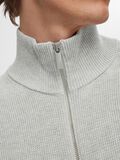 Selected HOGE HALS MET RITS GEBREID VEST, Light Grey Melange, highres - 16096883_LightGreyMelange_006.jpg
