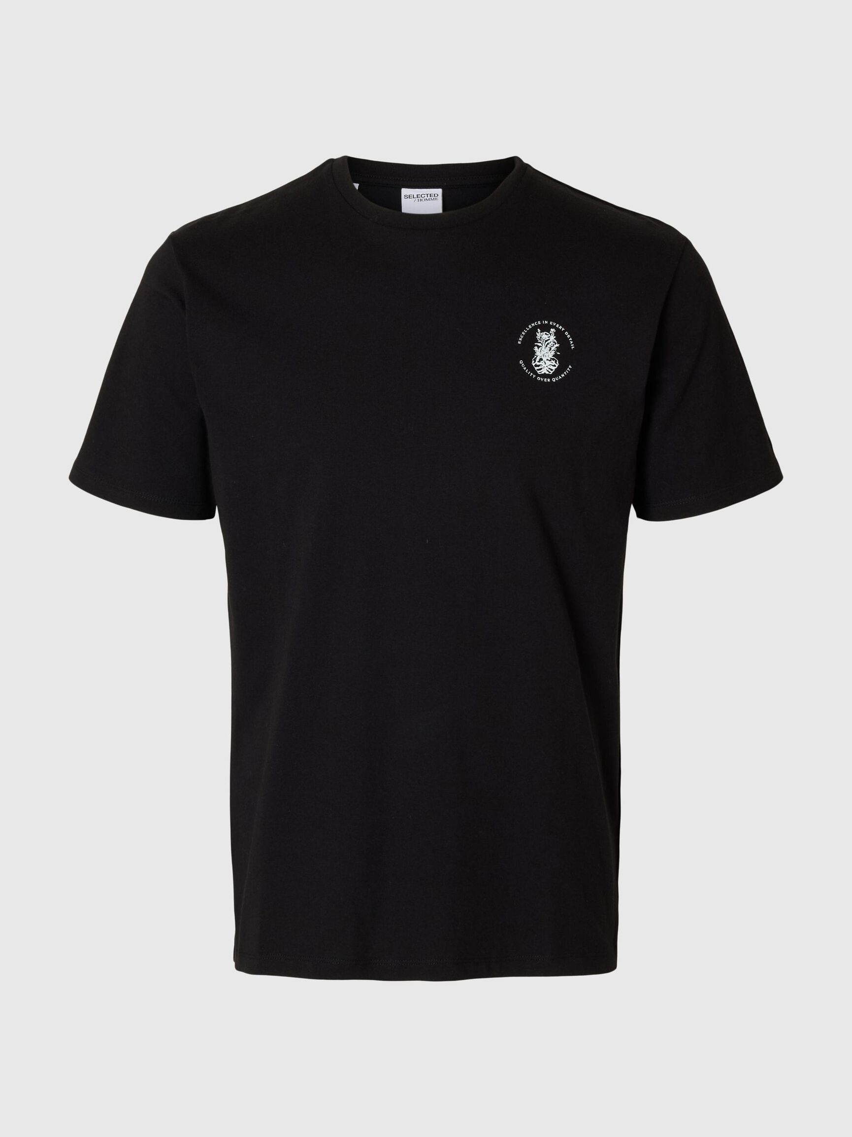 REGULAR FIT PRINT T-SHIRT, Black, highres