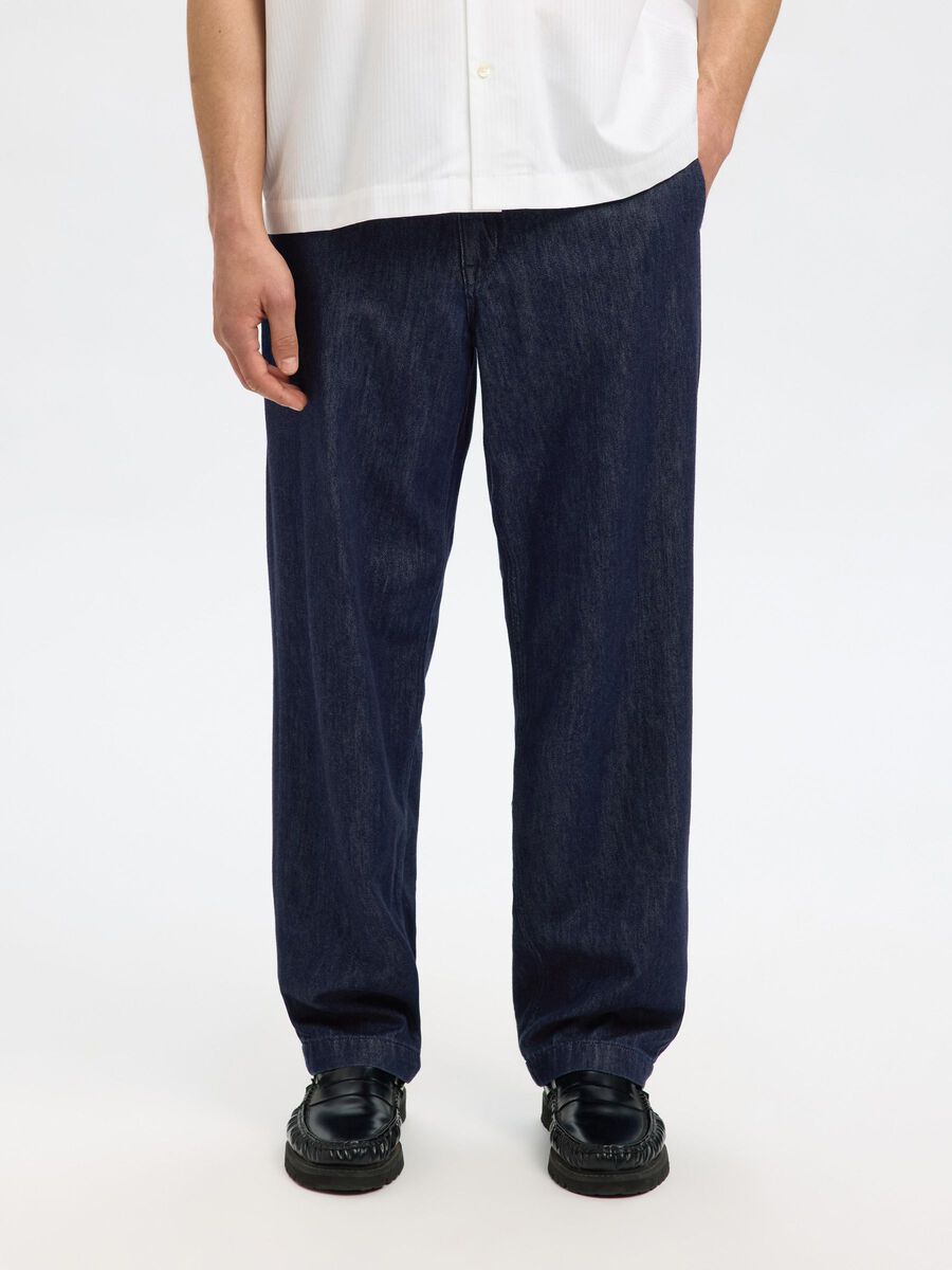 Selected 220 LOOSE FIT JEANS, Dark Blue Denim, highres - 16099116_DarkBlueDenim_003.jpg