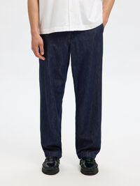220 LOOSE FIT JEANS, Dark Blue Denim, highres