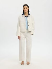 RELAXED FIT  JACKET, Egret, highres