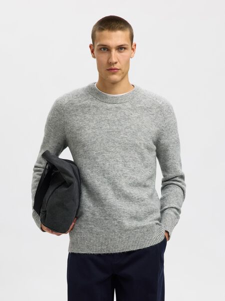 Selected LANGERMET STRIKKET PULLOVER, Light Grey Melange, highres - 16086699_LightGreyMelange_003.jpg