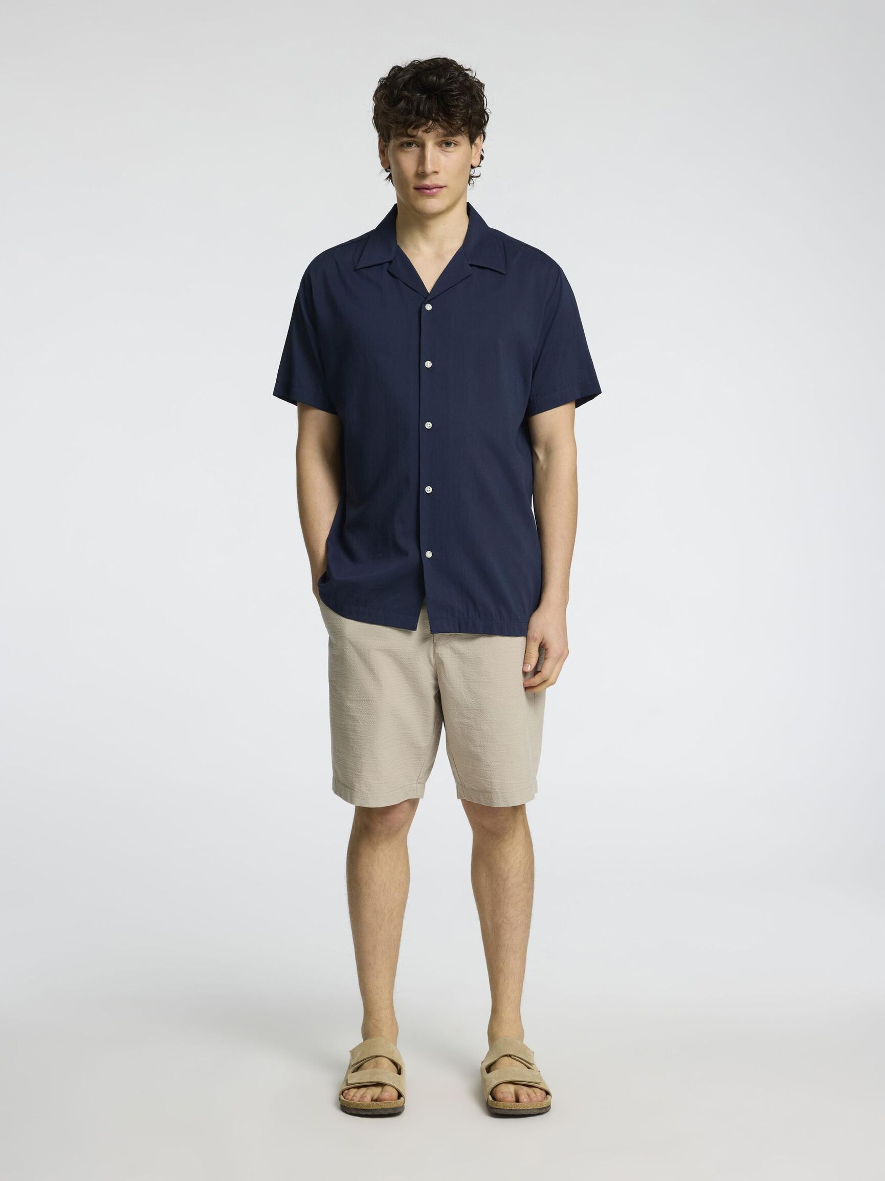 CUBAN COLLAR SHIRT, Sky Captain, highres