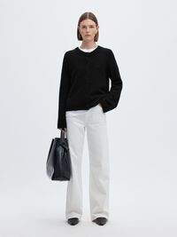 CARDIGAN, Black, highres