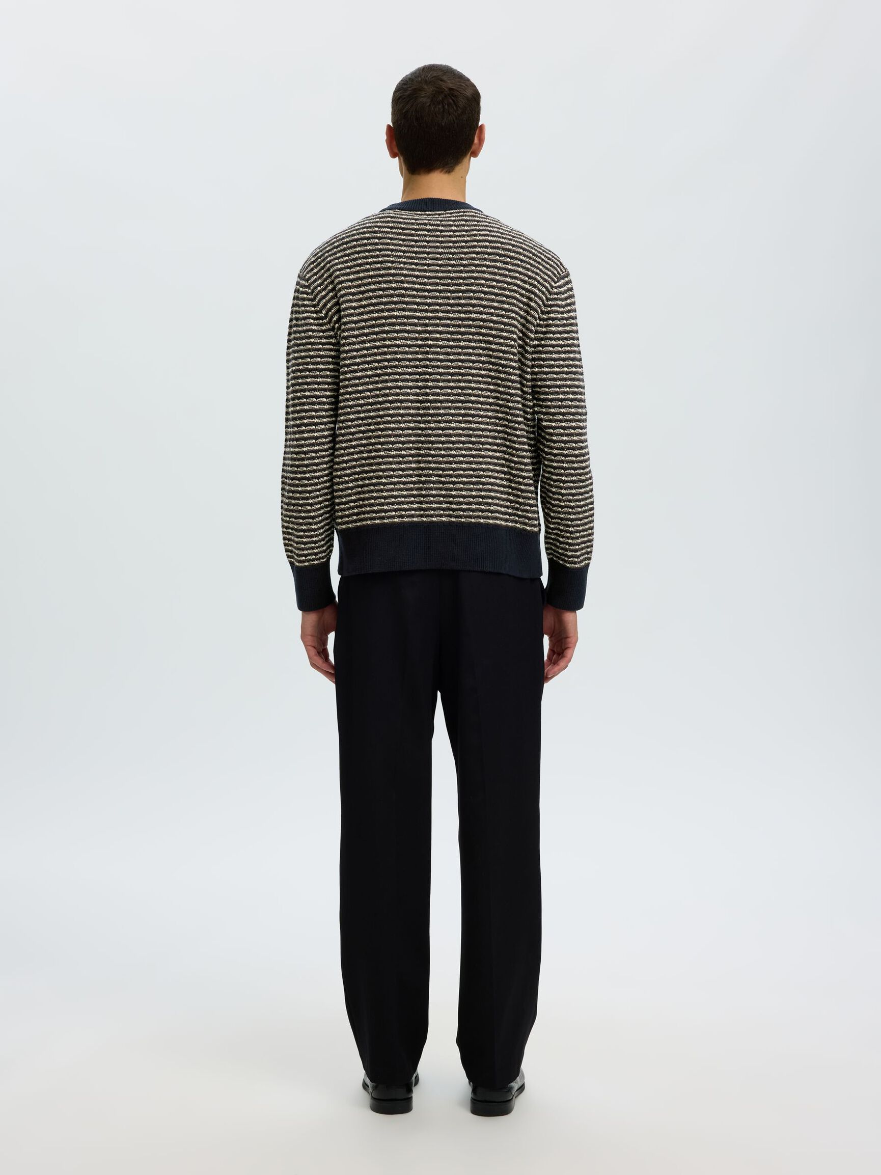 COTTON CREWNECK JUMPER, Sky Captain, highres