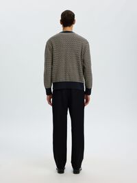 COTTON CREWNECK JUMPER, Sky Captain, highres