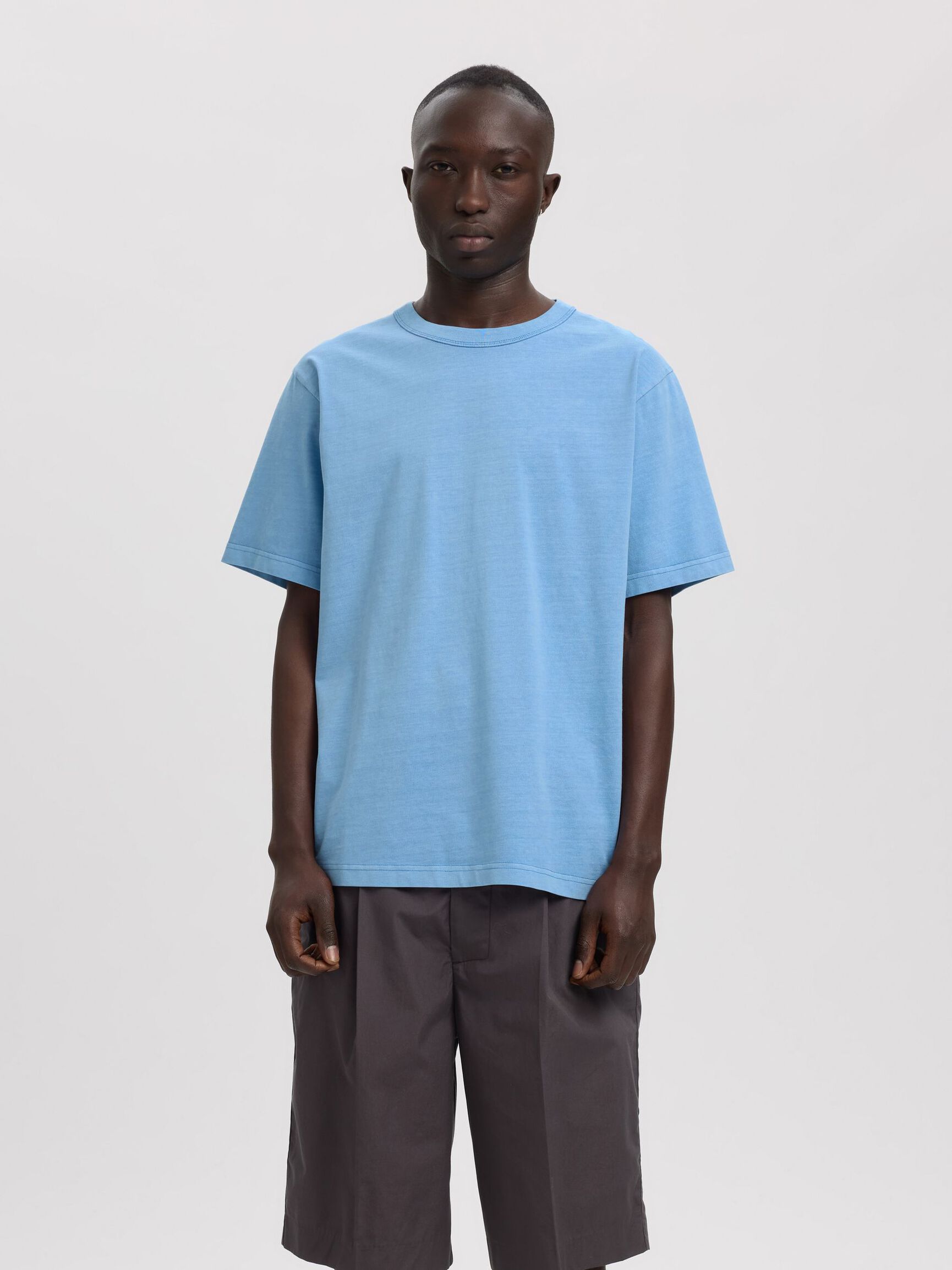 SHORT SLEEVED CREWNECK T-SHIRT, Allure, highres