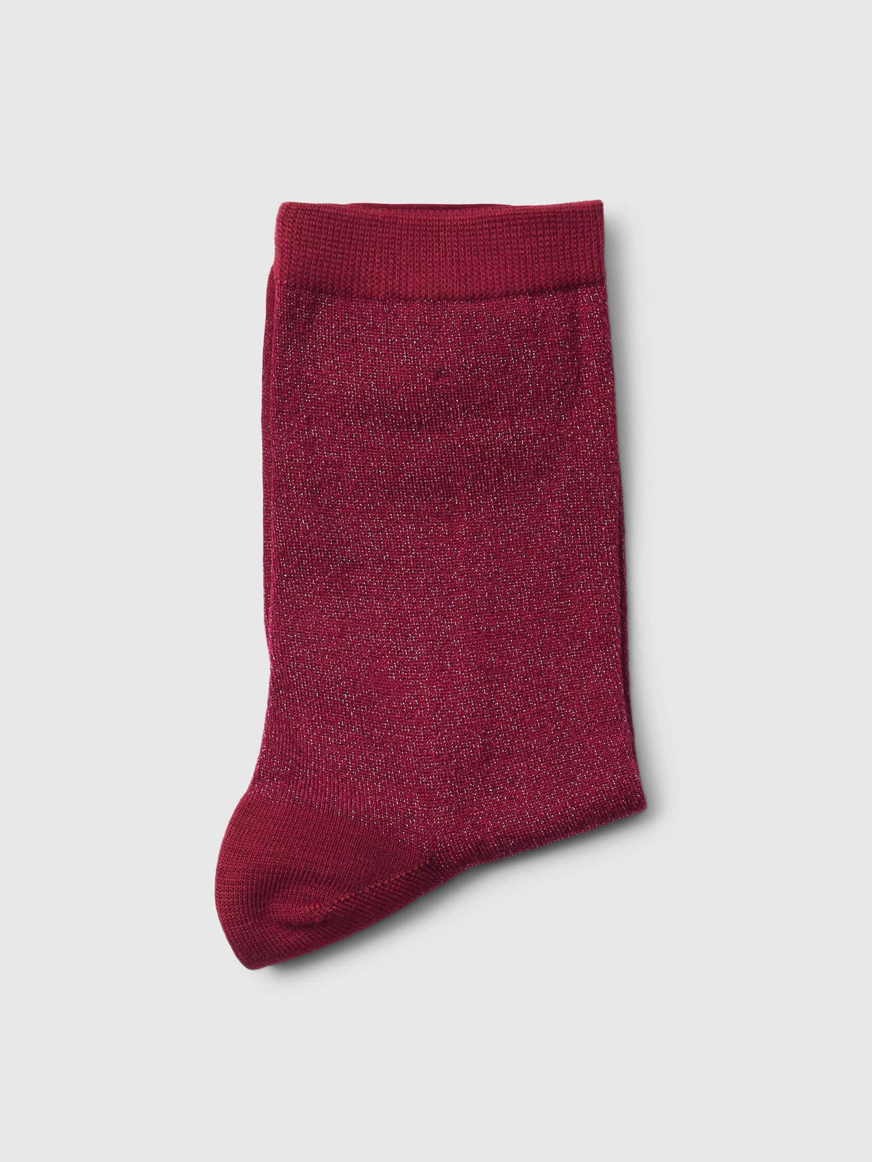 KNITTED GLITTER SOCKS, Anemone, highres