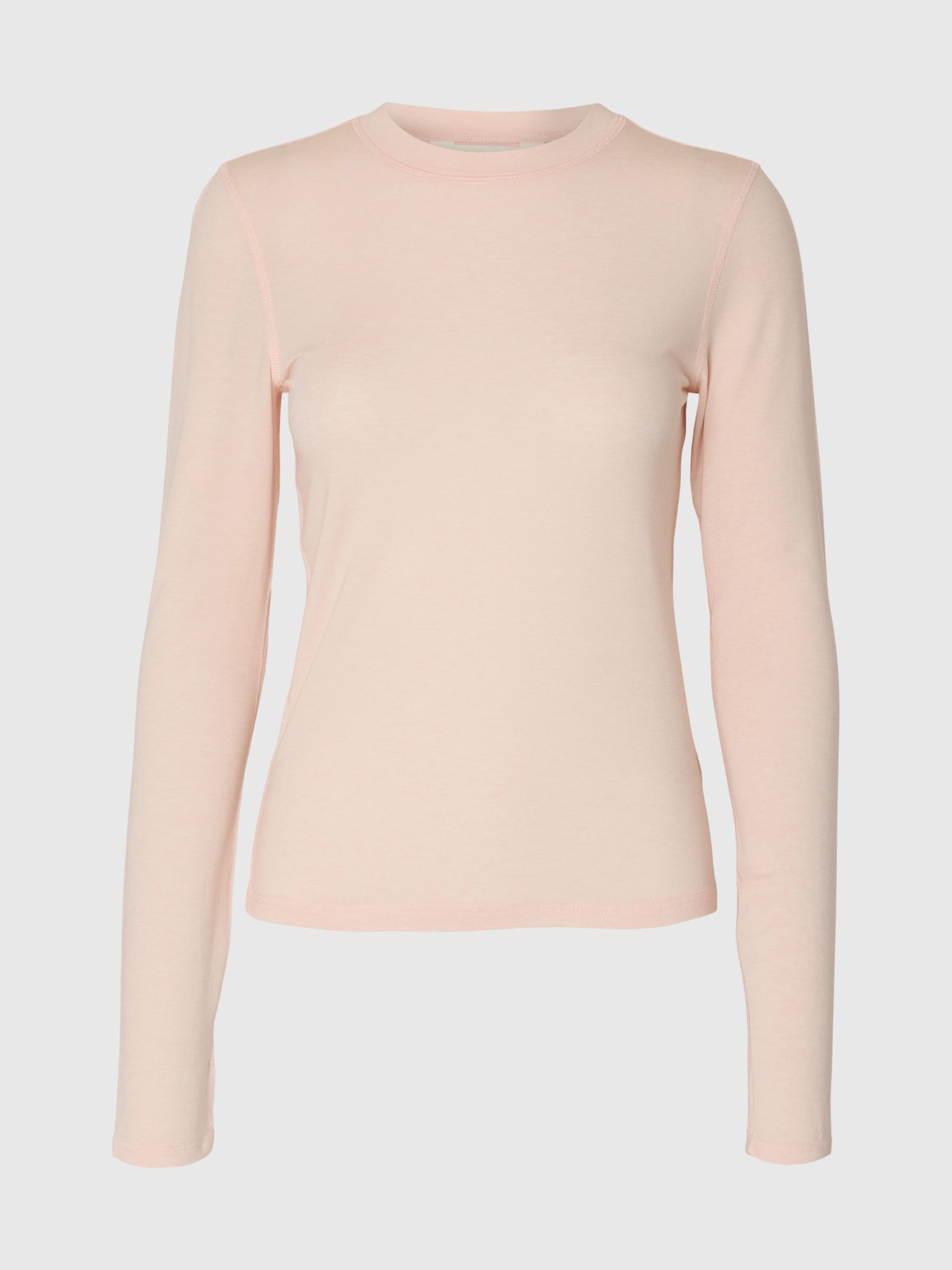 SLIM FIT TOP MET LANGE MOUWEN, Pale Dogwood, highres