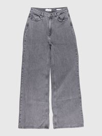GREY WIDE FIT JEANS, Light Grey Denim, highres