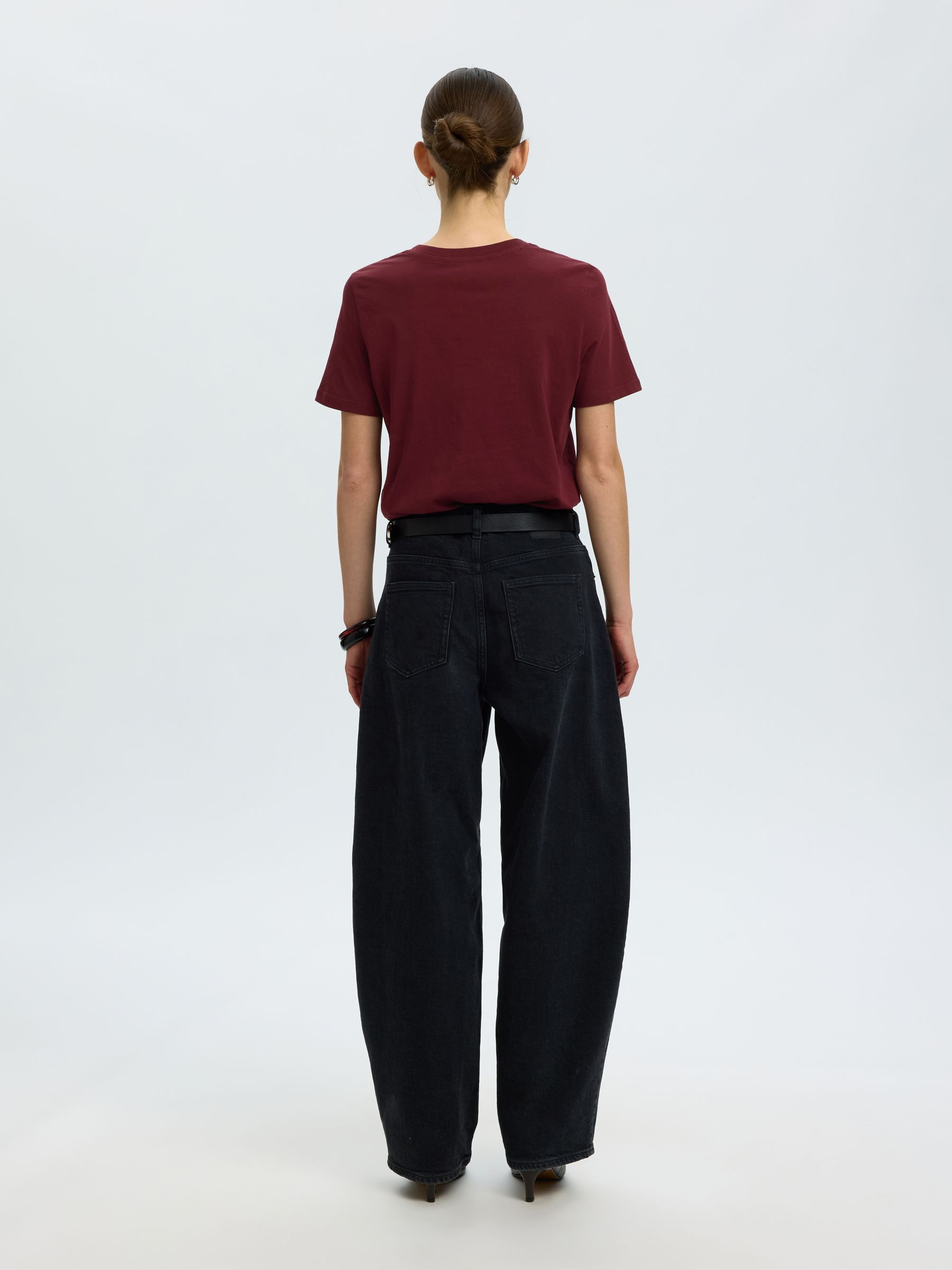CLASSIC V-NECK T-SHIRT, Tawny Port, highres