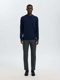 BAUMWOLL PULLOVER, Navy Blazer, highres