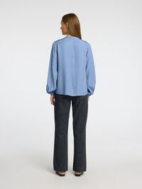 VISCOSEMIX SHIRT MET LANGE MOUWEN, Endless Sky, highres