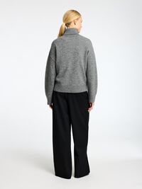 WOLLGEMISCH ROLLKRAGEN PULLOVER, Medium Grey Melange, highres