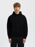 Selected 100% BAUMWOLL HOODIE, Black, highres - 16100000_Black_003.jpg