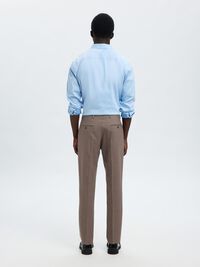 WOOL BLEND  SUIT TROUSERS, Morel, highres