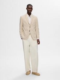 VISKOSEMIX SLIM FIT BLAZER, Oatmeal, highres