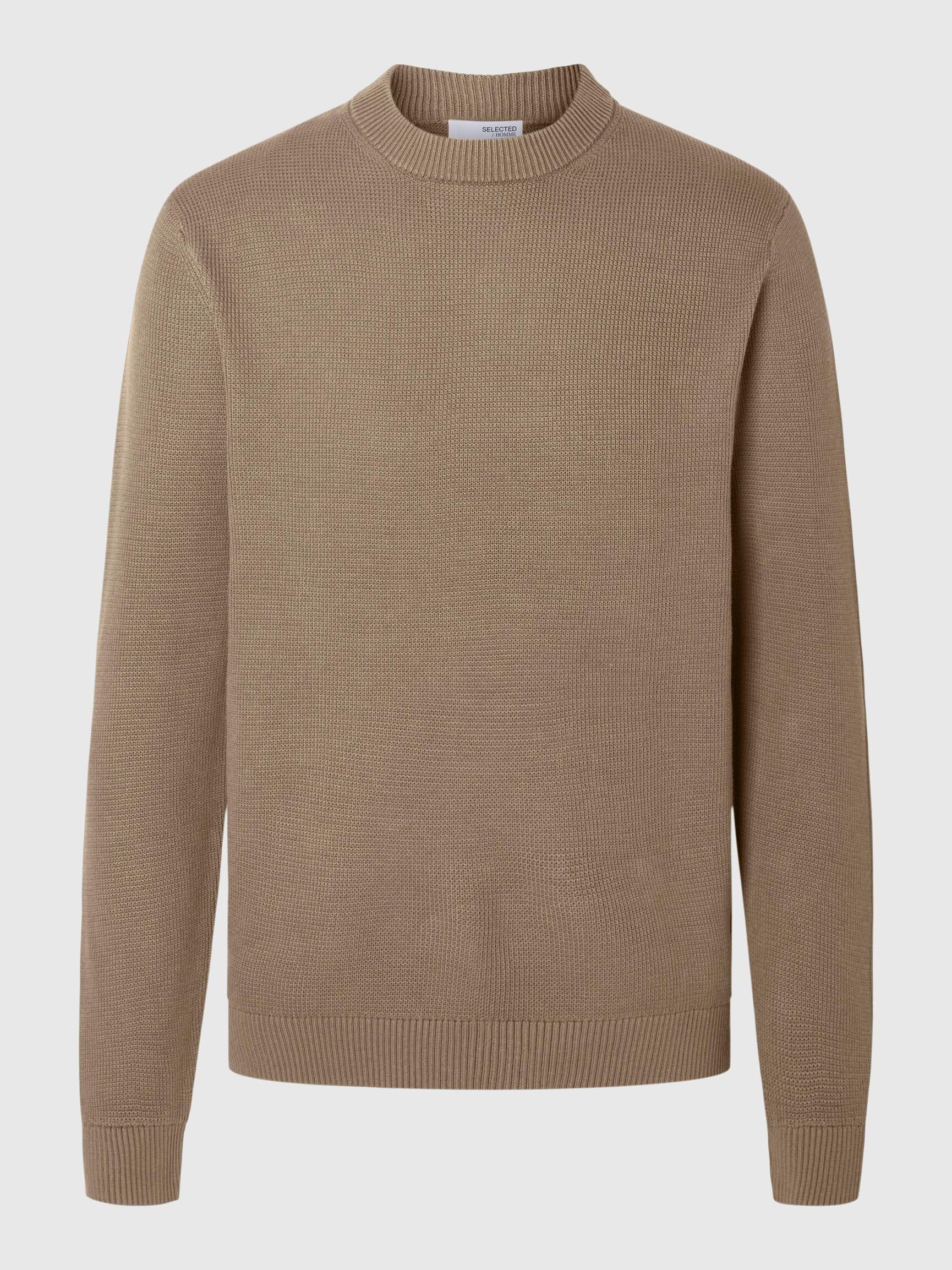 RONDE HALS SWEATER, Morel, highres