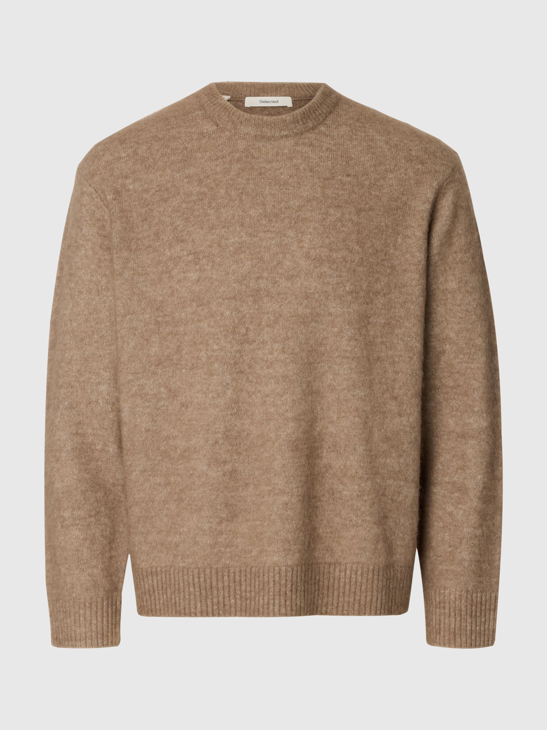 COUPE DÉCONTRACTÉE PULL EN MAILLE, Walnut, highres