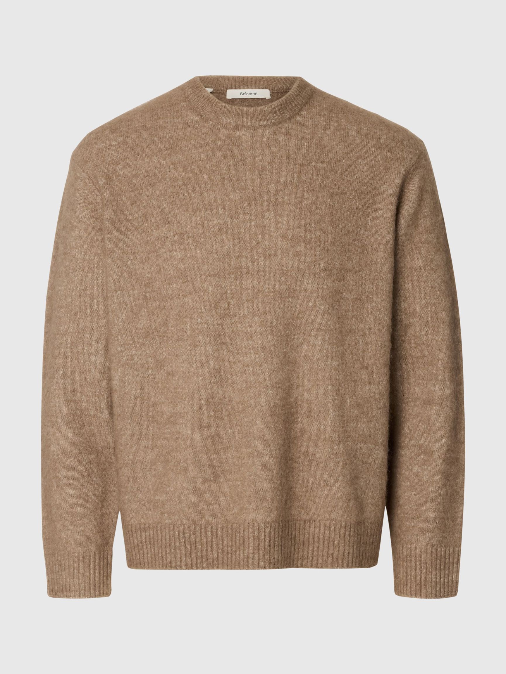 COUPE DÉCONTRACTÉE PULL EN MAILLE, Walnut, highres