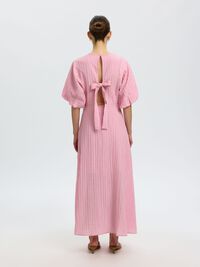 BALLOON SLEEVE MAXI DRESS, Bleached Mauve, highres