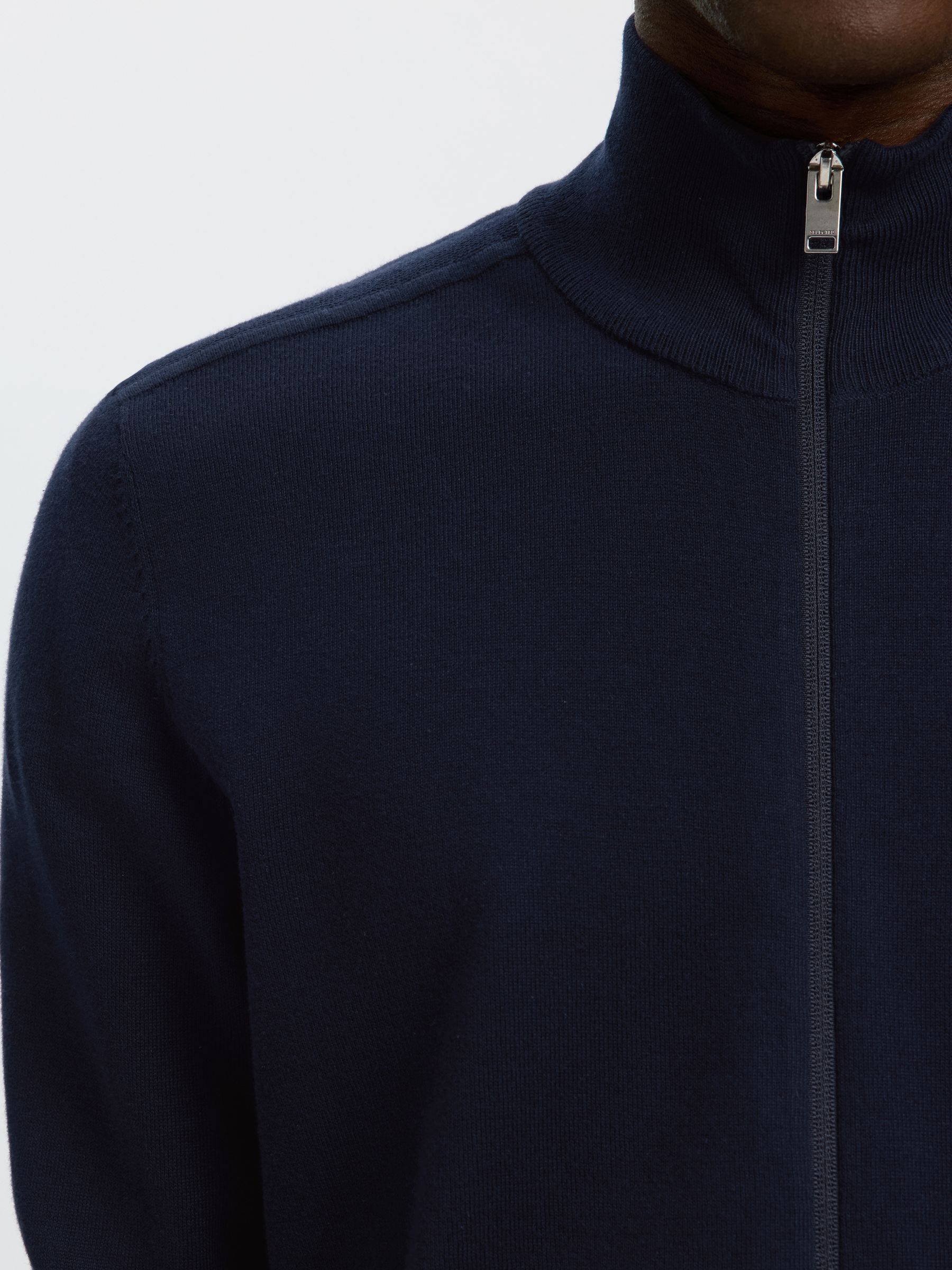 ZIP-UP CARDIGAN, Navy Blazer, highres