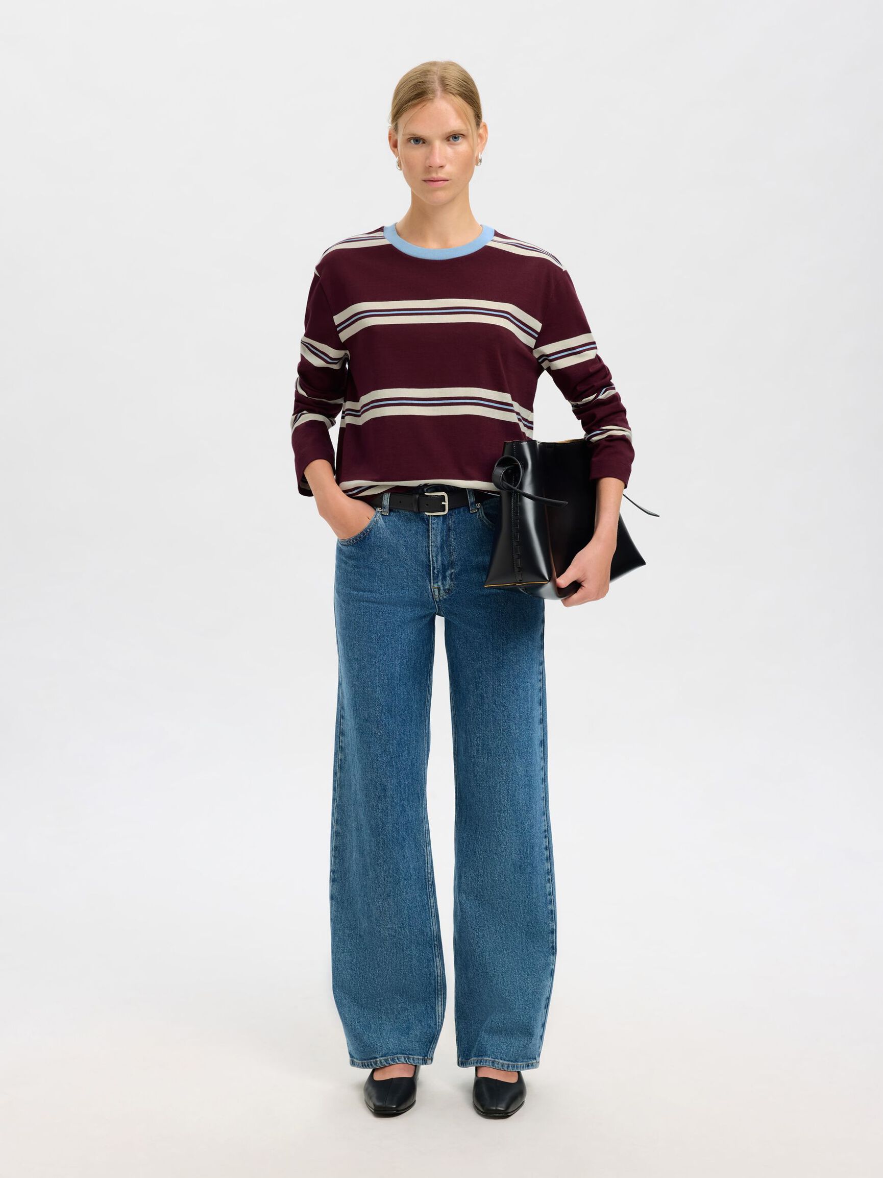 BOXY FIT T-SHIRT MET LANGE MOUWEN, Fig, highres