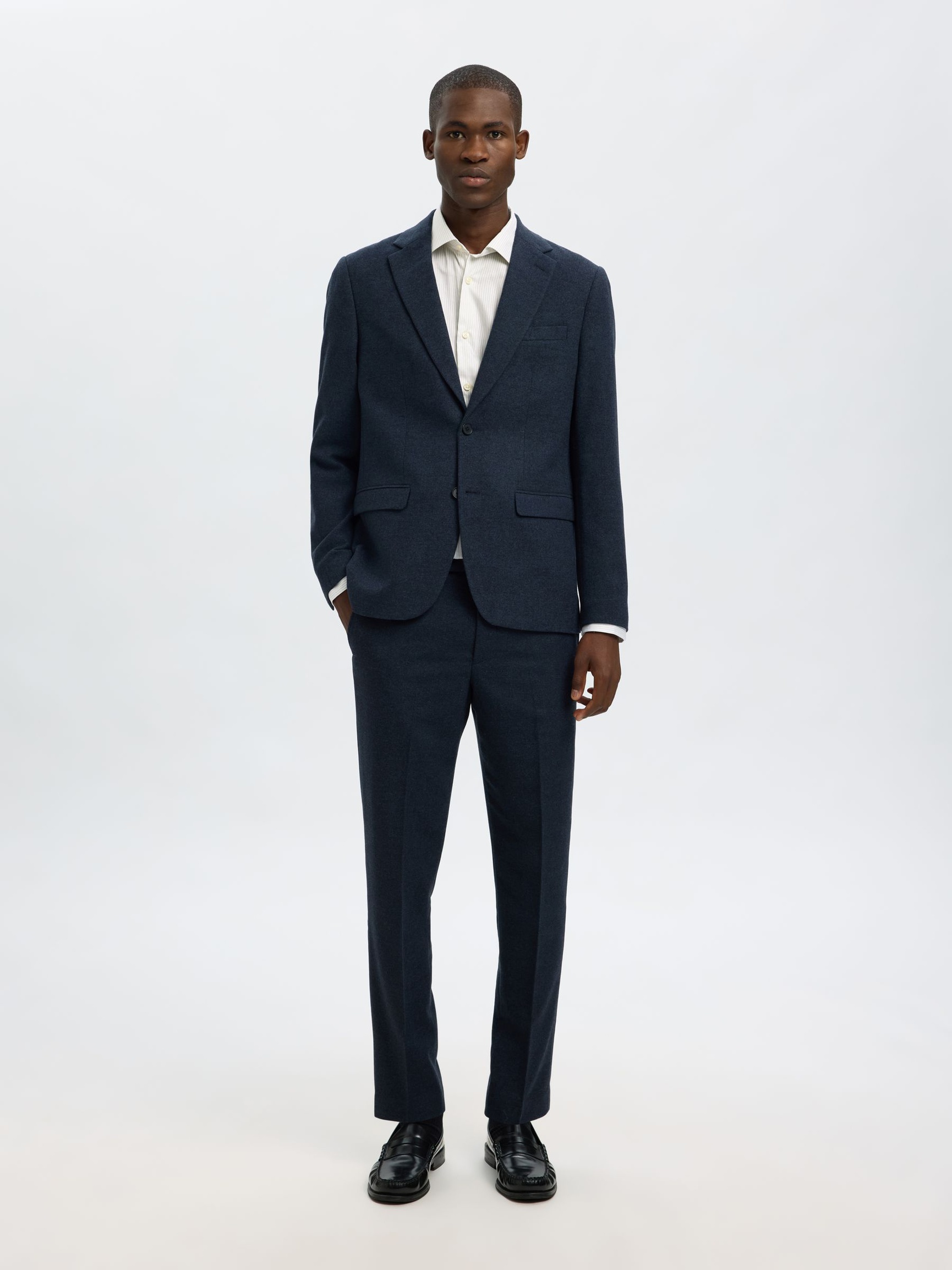 COTTON SLIM FIT SHIRT, White, highres