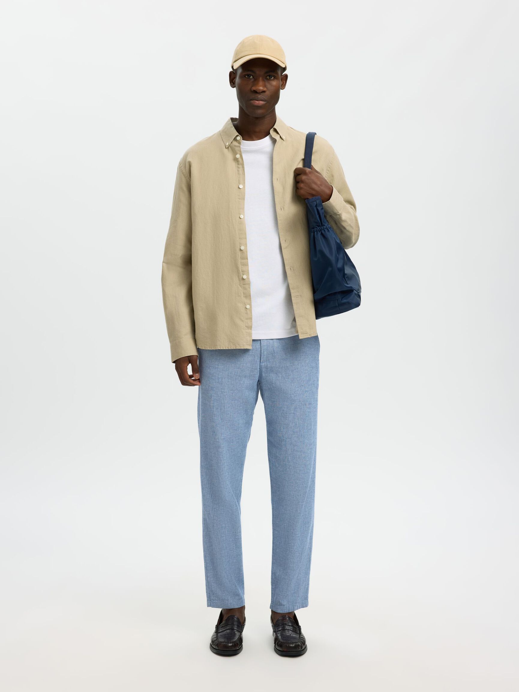 PANTALONI, Cashmere Blue, highres