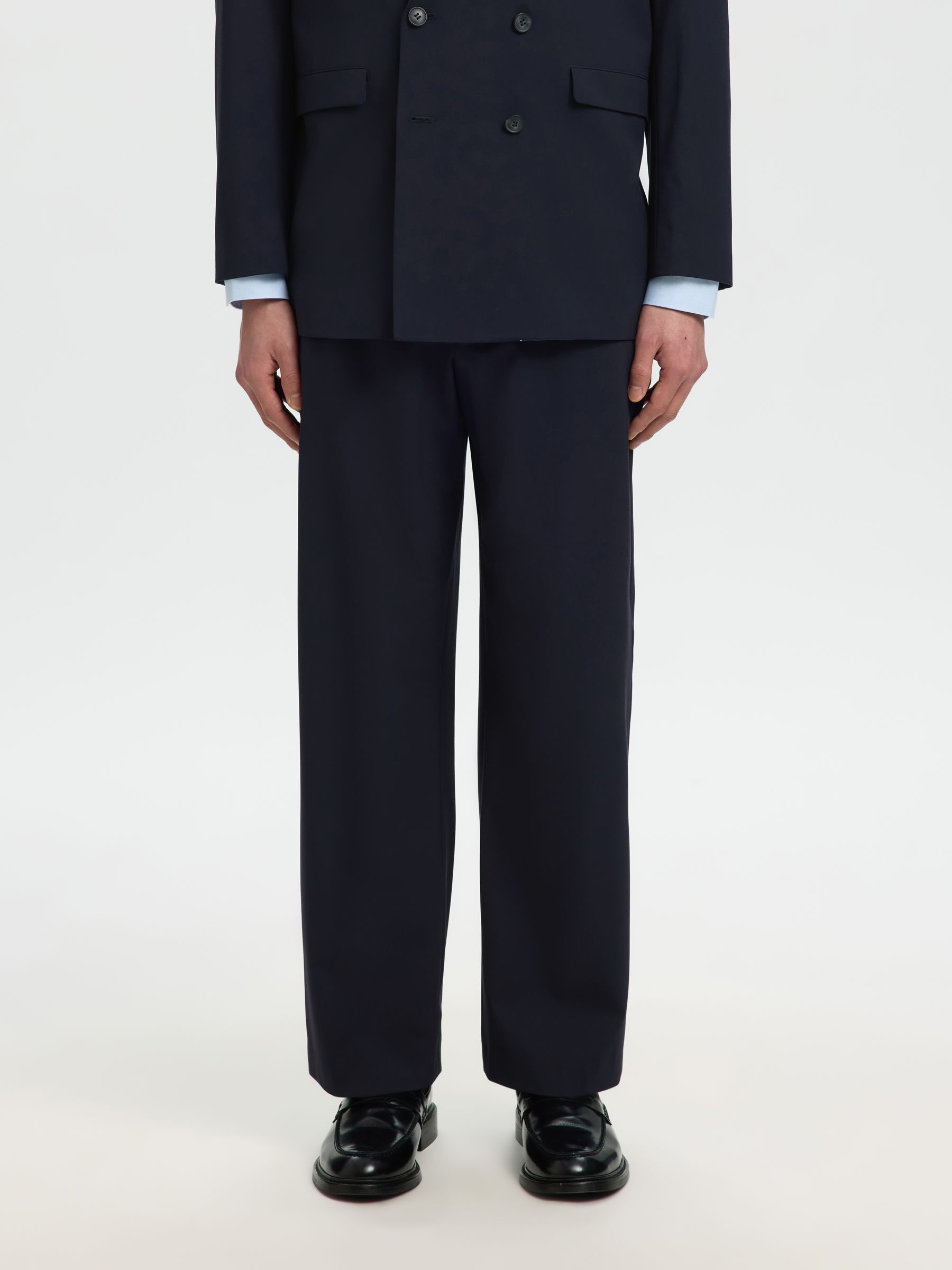 220 LOOSE FIT  SUIT TROUSERS, Navy Blazer, highres