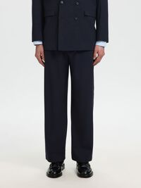 220 LOOSE FIT  SUIT TROUSERS, Navy Blazer, highres