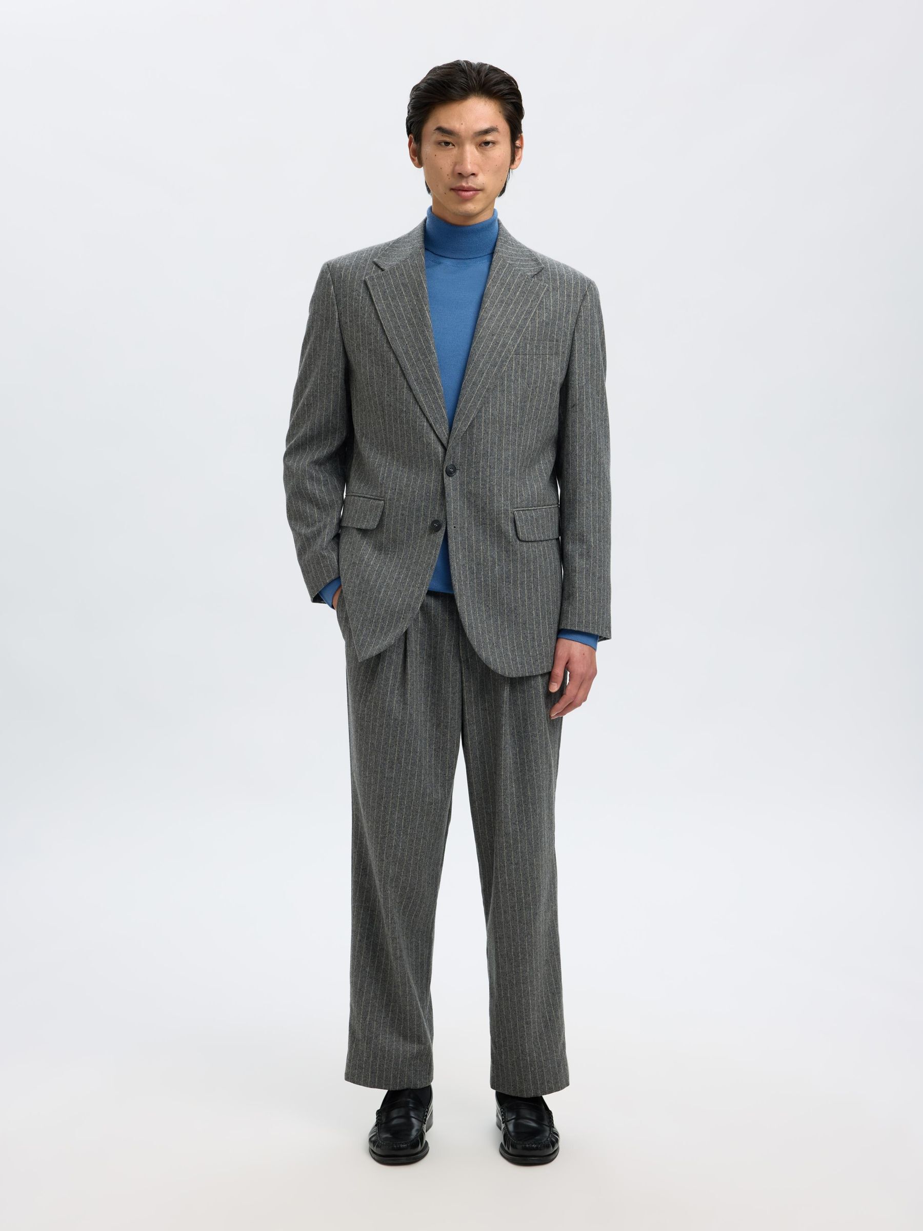 100% MERINO WOOL TURTLENECK, True Navy, highres